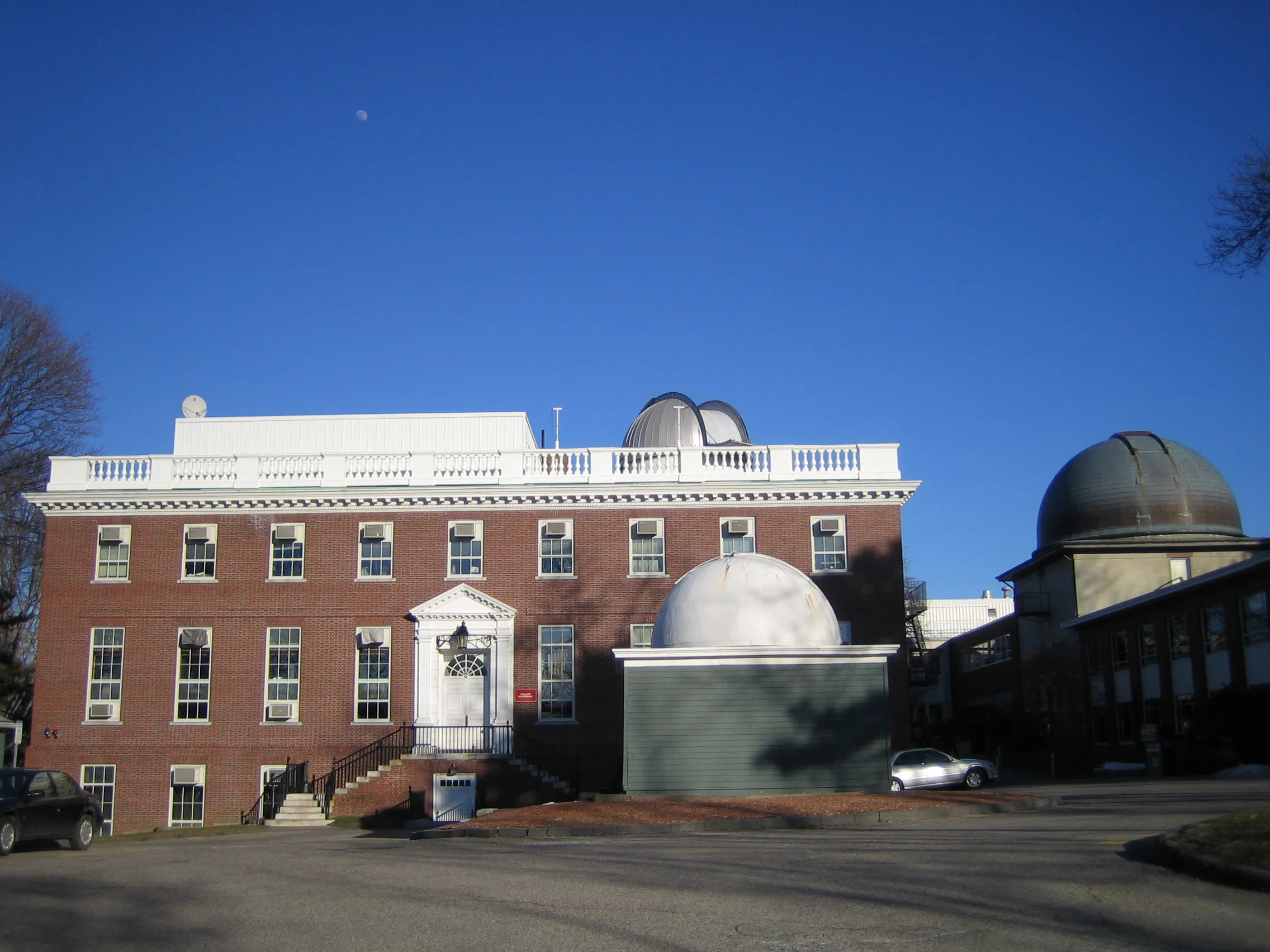 The Harvard &amp; Smithsonian Center for Astrophysics on Garden Street in Cambridge, with its observatory domes